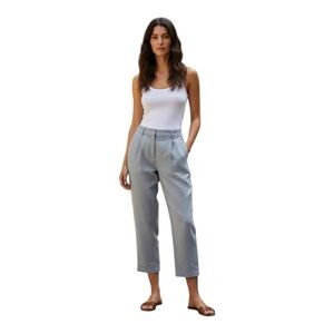 Zara Size S Gray Grey High-Rise Tapered Pants